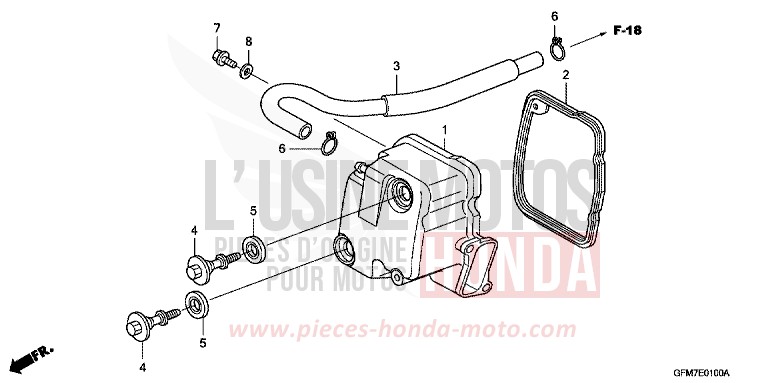 COUVERCLE DE CULASSE de NHX 110 Lead CANDY LUCID RED (R264) de 2008